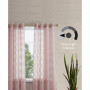 Everyn Sheer Embellished Grommet Window Curtain Panel Pair with Tiebacks, 52" x 84"