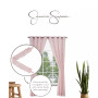 Everyn Sheer Embellished Grommet Window Curtain Panel Pair with Tiebacks, 52" x 84"