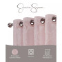 Everyn Sheer Embellished Grommet Window Curtain Panel Pair with Tiebacks, 52" x 84"