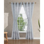 Everyn Sheer Embellished Grommet Window Curtain Panel Pair with Tiebacks, 52" x 84"
