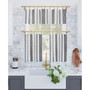 Slub Texture Stripe Cafe Curtain Pair, 52" x 36"