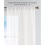 Erasmus Sheer Rod Pocket Window Curtain Panel Pair, 38" x 84"