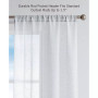 Erasmus Sheer Rod Pocket Window Curtain Panel Pair, 38" x 84"