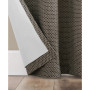 Rafaela Woven Pattern Chenille 100% Blackout Grommet Curtain Panel, 50" x 84"