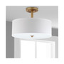 Clara 3 Light 16"D Semi Flush Drum Light