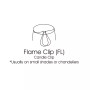 Cloth&Wire Slant Side Pleat Chandelier Lampshade with Flame Clip