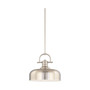 1-Light Integrated LED Downrod Bowl Pendant