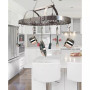 Elegant Designs 2 Light Kitchen Pot Rack with Downlights