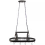 Elegant Designs 2 Light Kitchen Pot Rack with Downlights