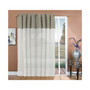 Geneva Pleated Grommet Patio Curtain Panel w/Wand 104"W x 84"L