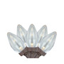 Set of 25 Warm White LED C7 Christmas Lights - Brown Wire