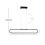 Ned 39" Dimmable Adjustable Integrated LED Metal Linear Pendant