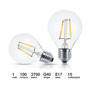 15 Pack Bulbs - G40 Bulb, 1 Watt, 2700K Soft White Hue