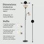 Susan Floor Lamp with White Cone Shade