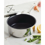 SteelShield C-Series Tri-Ply Clad Nonstick Saucepan with Lid, 2-Quart, Silver