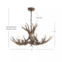 Eldora 30" Adjustable Resin Antler 5-Light LED Chandelier