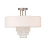 Carlisle 18'' Brushed Nickel Semi Flush
