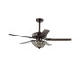 Ali 48" 3-Light Wrought Iron Led Ceiling Fan with Remote