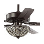 Ali 48" 3-Light Wrought Iron Led Ceiling Fan with Remote