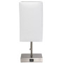 Petite Stick Lamp with USB Charging Port and Shade