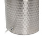 Hammered Metal Organizer Table Lamp with USB Charging Port and Fabric Shade
