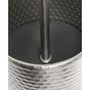 Hammered Metal Organizer Table Lamp with USB Charging Port and Fabric Shade