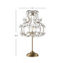 Clara 20.5" Crystal Flower Beaded Girandole, Acrylic Led Table Lamp