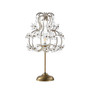 Clara 20.5" Crystal Flower Beaded Girandole, Acrylic Led Table Lamp