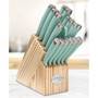 17 Piece Epicure Pistachio Block Cutlery Set