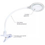 LightView Flex LED Clamp Magnifier Desk Lamp - (1.75x) 3 Diopter