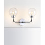 Caleb 2-Light 18" Brass Wall Sconce