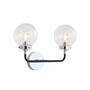 Caleb 2-Light 18" Brass Wall Sconce