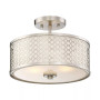 Trade Winds Hutchins Semi-Flush Mount Drum Ceiling Light