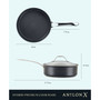 X Hybrid Nonstick Saute Pan with Lid, 3.5-Quart