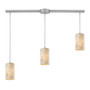 Coletta 1-Light Genuine Stone Pendant in Satin Nickel
