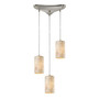 Coletta 1-Light Genuine Stone Pendant in Satin Nickel