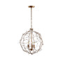 Isabelle 20" Adjustable Metal/Glass LED Pendant