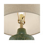 Green Glaze Ceramic Table Lamp w/ Nightlight