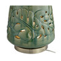 Green Glaze Ceramic Table Lamp w/ Nightlight