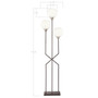 Pacific Coast Boulevard Gunmetal 3-Light Modern Floor Lamp