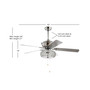 Crista 52" 3-Light, Wood Led Ceiling Fan