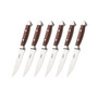 6 Piece Pakkawood Steak Knife Set with Box