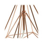 Geometric Wired Table Lamp with Fabric Shade
