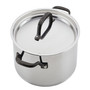 5-Ply Clad Stainless Steel 6 Quart Induction Stockpot with Lid