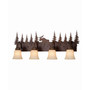 Yellowstone 4 Light Rustic Moose Vanity Light
