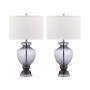 Set of 2 Glass Table Lamps