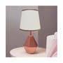 Rose Gold Modern Hexagon Nursery Lamp with Shade & Bulb