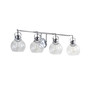 Shirley 4-Light Metal, Bubbled Glass Vanity Light