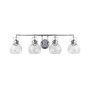 Shirley 4-Light Metal, Bubbled Glass Vanity Light