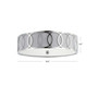 Aubrey 3-Light Metal Led Flush Mount